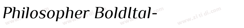 Philosopher BoldItal字体转换